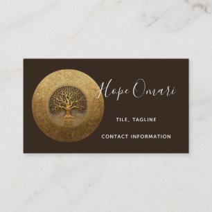 Tarjeta De Visita Corazón del Laberinto   Diseño del Árbol de la Vid
