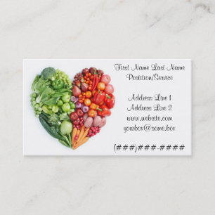 Tarjeta De Visita Corazón del Veggie