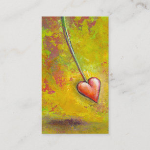 Tarjeta De Visita Corazón en el movimiento - arte contemporáneo de