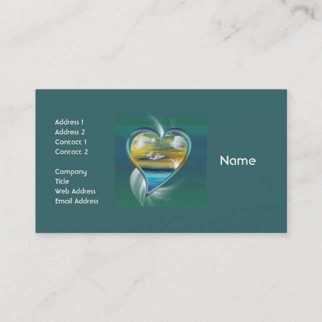 Tarjeta De Visita Corazón líquido (Anverso)