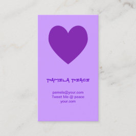 Tarjeta De Visita Corazón morado