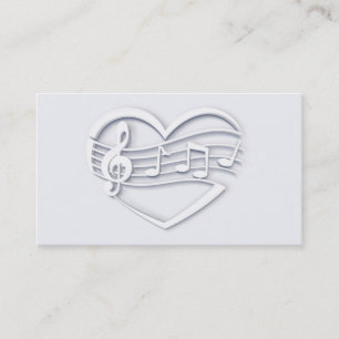 Tarjeta De Visita Corazón musical