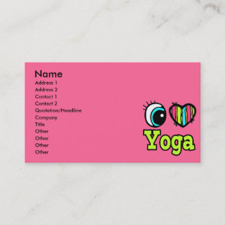 Tarjeta De Visita Corazón Ojo Brillante Me Encanta El Yoga