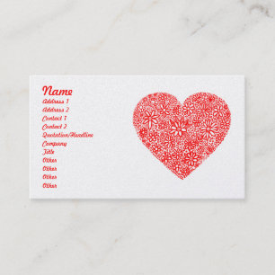 Tarjeta De Visita Corazón reunido - oro
