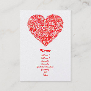 Tarjeta De Visita Corazón reunido - oro - vertical