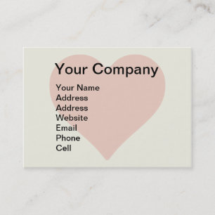 Tarjeta De Visita Corazón Rojo Forma Amor Clásico Minimalismo
