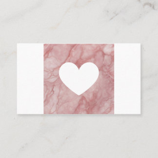 Tarjeta De Visita Corazón rosa