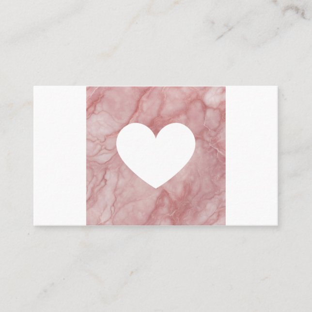 Tarjeta De Visita Corazón rosa (Anverso)