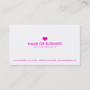 Tarjeta De Visita corazón simple