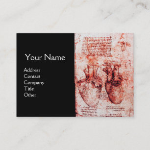 Tarjeta De Visita Corazón, Sus Vasos Sanguíneos, Cardiólogo Monogram