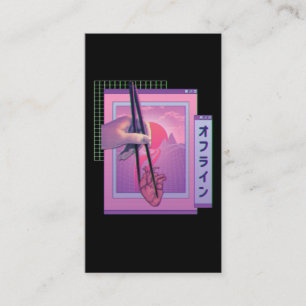 Tarjeta De Visita Corazón triste estético de vaporwave fuera de l
