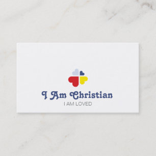 Tarjeta De Visita Corazones Cruz