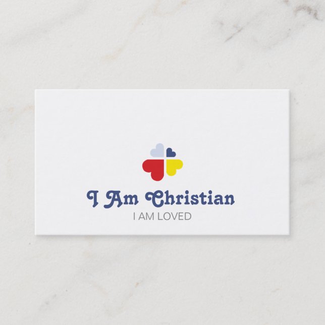 Tarjeta De Visita Corazones Cruz (Anverso)