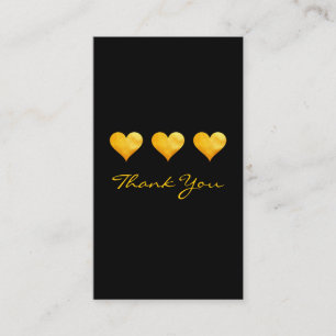 Tarjeta De Visita Corazones de oro lindo gracias