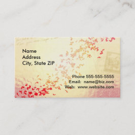 Tarjeta De Visita Corazones del amor que caen