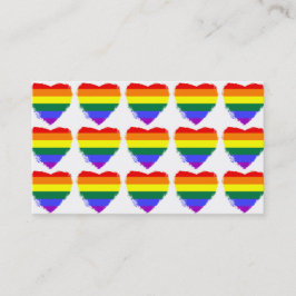 Tarjeta De Visita Corazones del arco iris