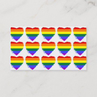 Tarjeta De Visita Corazones del arco iris