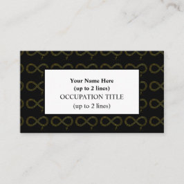 Tarjeta De Visita Corazones infinitos de latón dorado