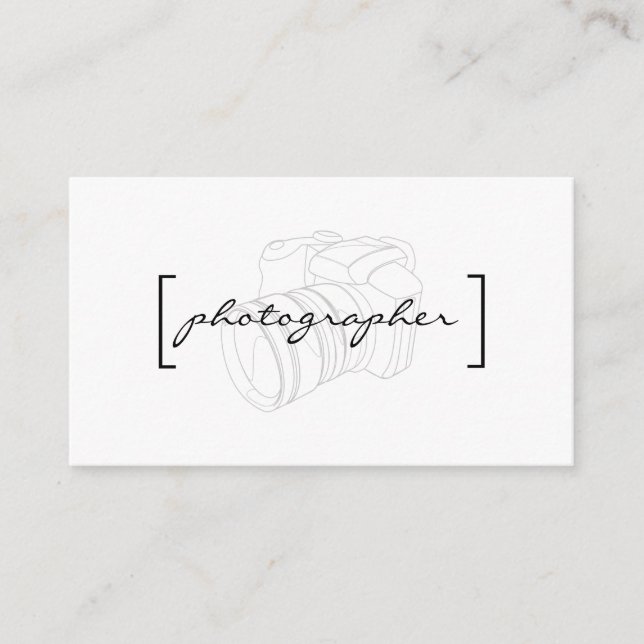 Tarjeta De Visita Corchetes / Fotógrafo (Anverso)