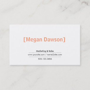 Tarjeta De Visita Corchetes (salmón)