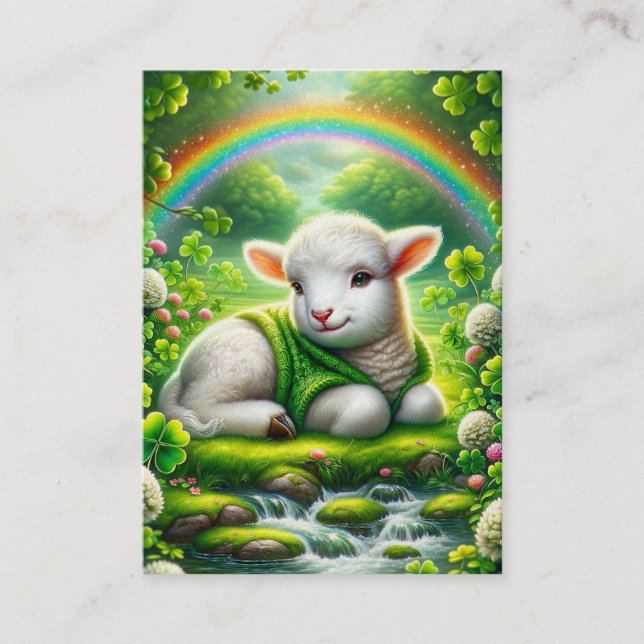 Tarjeta De Visita Cordero precioso - Psalm 23 KJV Card (Anverso)