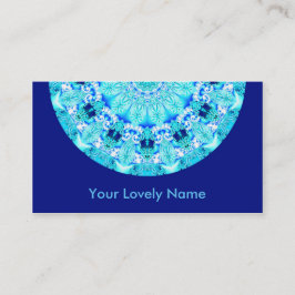 Tarjeta De Visita Cordón de la aguamarina, mandala delicada,