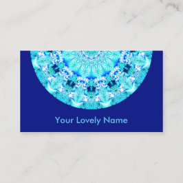 Tarjeta De Visita Cordón de la aguamarina, mandala delicada,