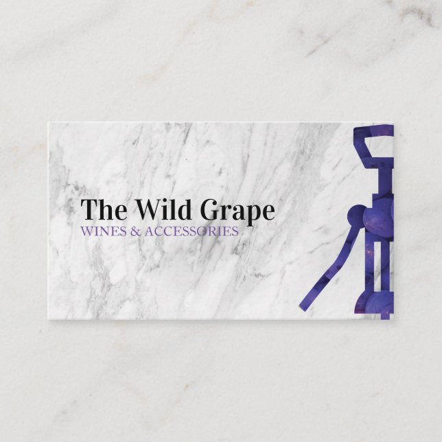 Tarjeta De Visita Cordón de uva de vino | Sommelier (Anverso)