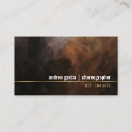 Tarjeta De Visita Coreógrafo Dance TalentSkills Grunge GoldStripe