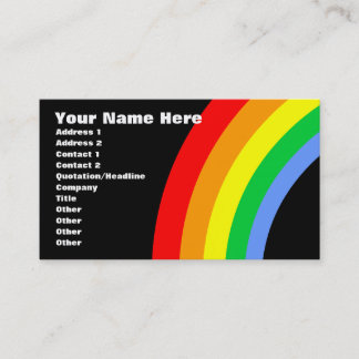Tarjeta De Visita Corey Tiger 80s Arcoíris Retro