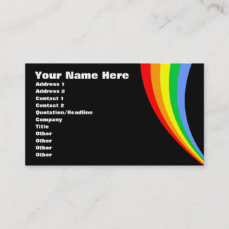 Tarjeta De Visita Corey Tiger 80s Retro Arcoíris
