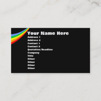 Tarjeta De Visita Corey Tiger 80s Retro Arcoíris