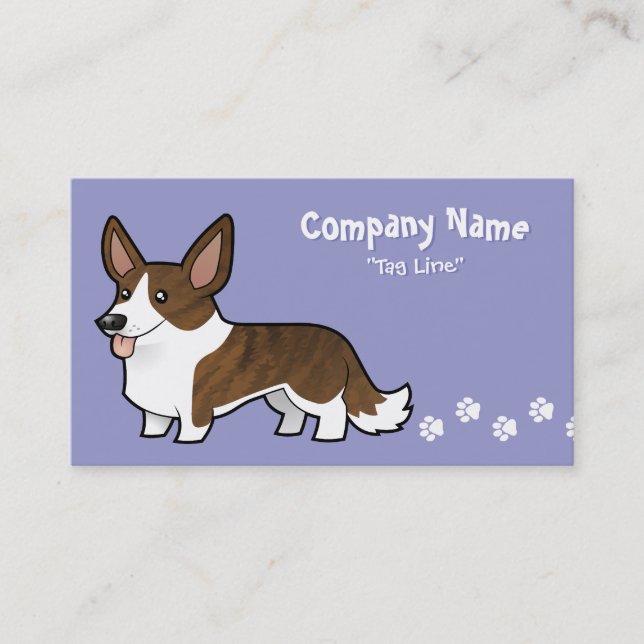 Tarjeta De Visita Corgi Galés de la rebeca del dibujo animado (Anverso)