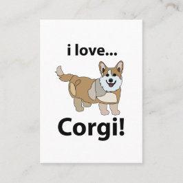 Tarjeta De Visita Corgi I Love Corgi