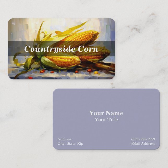 Tarjeta De Visita Corn/Maíz (Anverso / Reverso)
