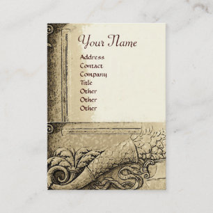 Tarjeta De Visita CORNUCOPIA MONOGRAM, gris blanco brillante