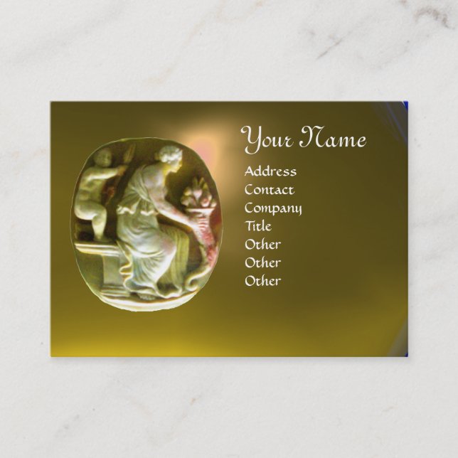 Tarjeta De Visita CORNUCOPIA MONOGRAM topacio amarillo brillante (Anverso)