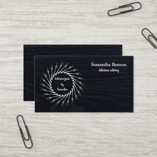 Tarjeta De Visita Coro de tenedor y cuchillo de catering de cocina d