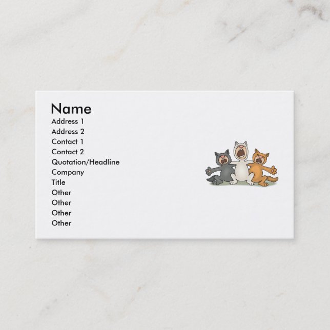 Tarjeta De Visita Coro del gato (Anverso)