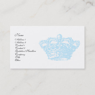 Tarjeta De Visita Corona azul