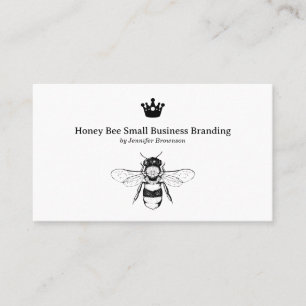 Tarjeta De Visita Corona de panal de abeja reina simple