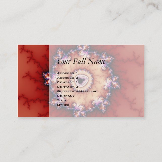 Tarjeta De Visita Corona De Tornos - Fractal (Anverso)