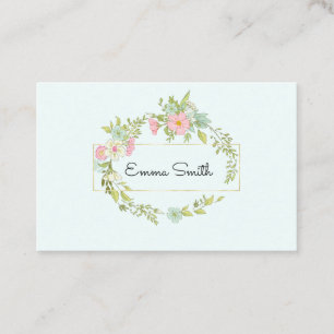 Tarjeta De Visita Corona elegante de flor