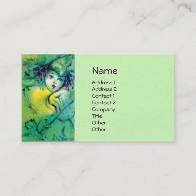 TARJETA DE VISITA CORONA EN VERDE (Anverso)