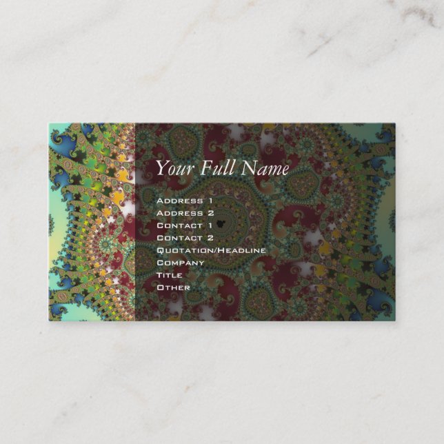 Tarjeta De Visita Coronel - Fractal (Anverso)