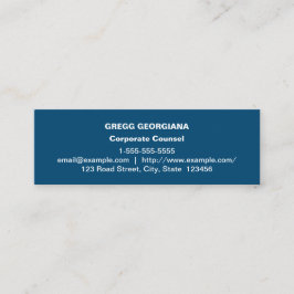 Tarjeta de visita corporativa básica azul marino