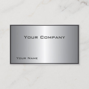 Tarjeta de visita corporativa de color plateado bo