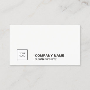 Tarjeta De Visita Corporativo profesional llano elegante blanco