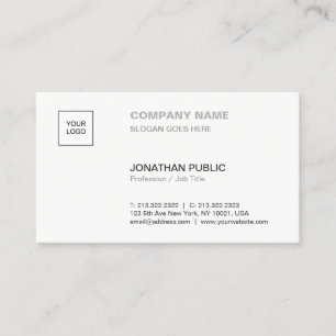 Tarjeta De Visita Corporativo profesional llano simple elegante