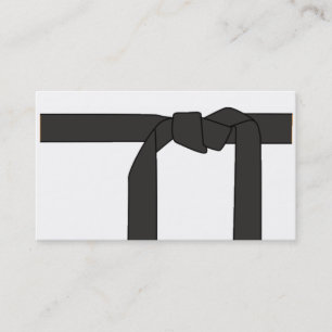 Tarjeta De Visita Correa negra/instructor del karate